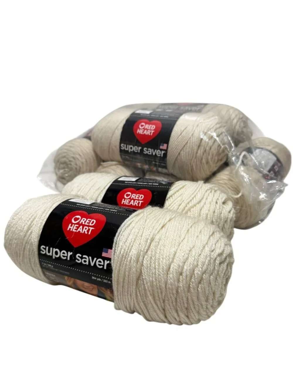 Red Heart Super Saver Yarn Aran Medium Worsted Weight Acrylic 364 Yards 8 Skeins